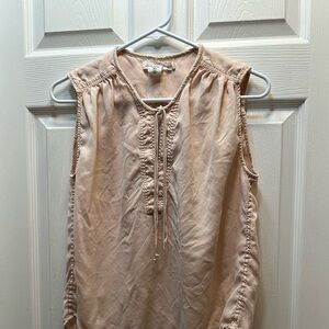 L.O.G.G. Sleeveless Tie-Front Camisole in Blush Pink